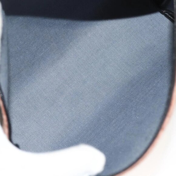 FENDI Pecan Canvas Pouch Black Brown gold Auth - Picture 12 of 15